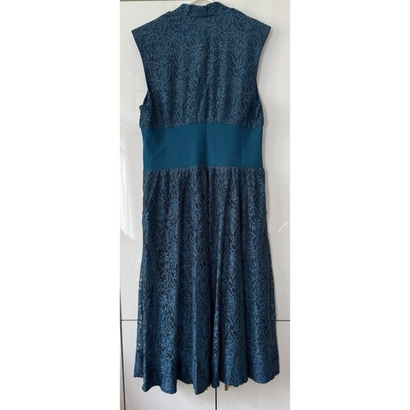 NWT Size S - Anthropologie Maeve Tommie Smocked Front-Zip Lace Shirt Dress - Picture 6 of 16